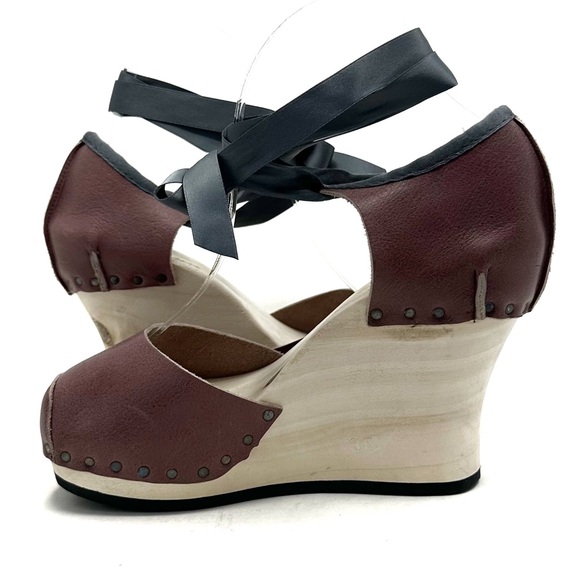 Trippen | Leather Wooden Wedge Size 36 - Picture 7 of 11